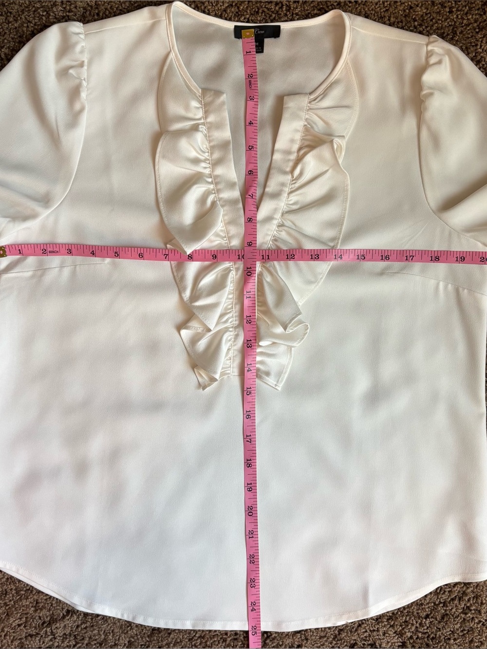 J. CREW ☀️ V-neck Ruffle Blouse - Picture 9 of 12